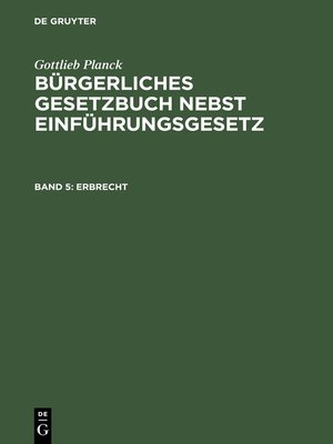 cover image of Erbrecht